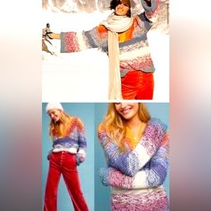 Anthropology, chunky knit, sweater, size extra large